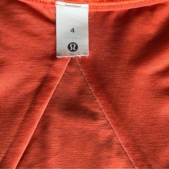 Lululemon Love Tank Pleated Glossy Size 4 Orange Coral Essential Activewear - Picture 4 of 11